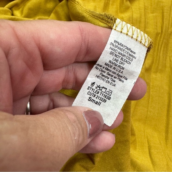 NWT Annabelle boutique light weight knit Mustard duster cardigan w/ pockets S - Picture 8 of 9